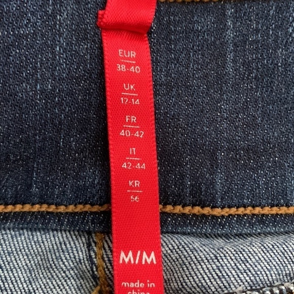 SPANX dark wash released raw hem skinny jeans jeggings Tummy smoother panel EUC - Picture 12 of 15